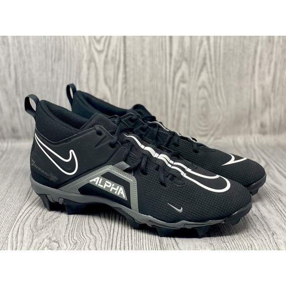 Nike Alpha Menace Varsity 3 Men\'s 14 Football Cleats Black/Grey/White CV0586-010 main image 7